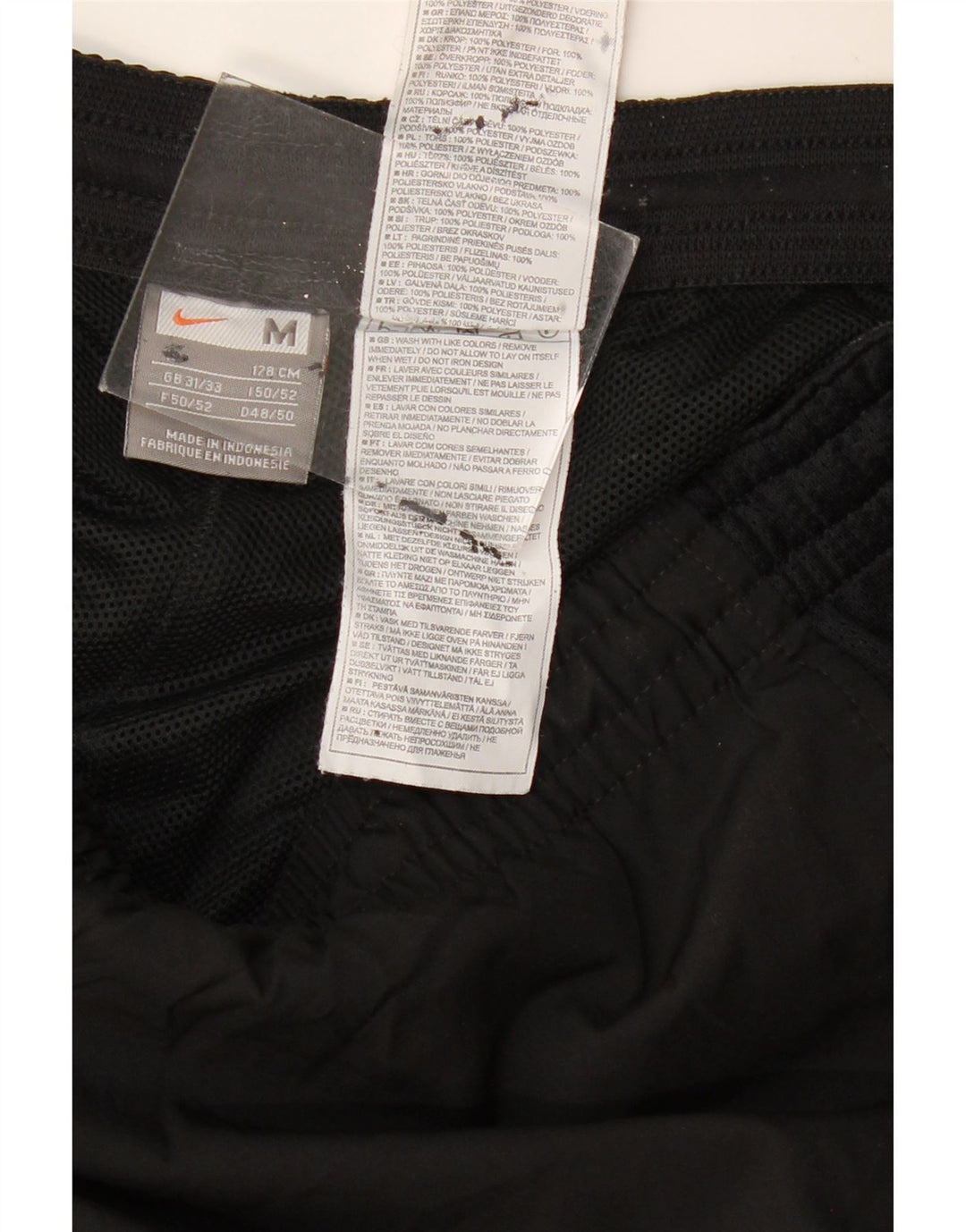 NIKE Herren-Trainingshose, Jogginghose, Mittelschwarz, Farbblock-Polyester