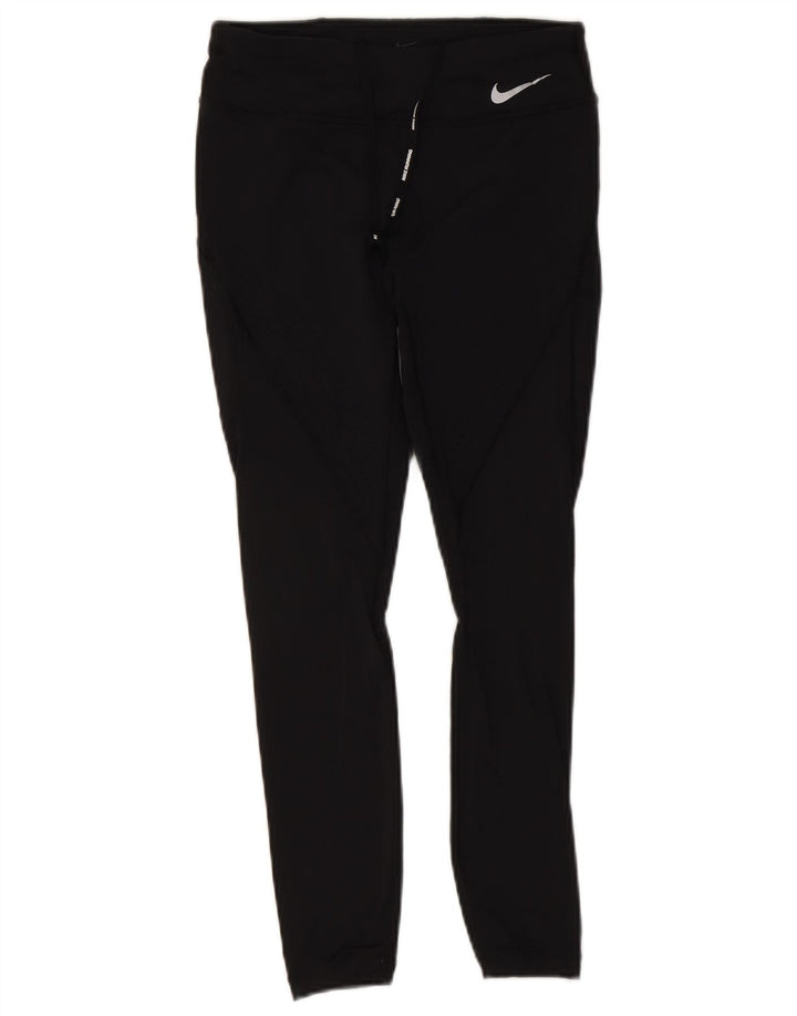 Nike Damen Dri Fit Leggings UK 8 Small Schwarz Nylon