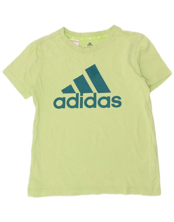 Adidas Jungen Grafik T-Shirt Top 9–10 Jahre grüne Baumwolle