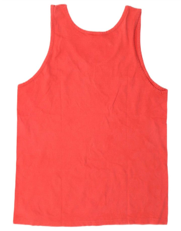 Champion Womens Graphic Vest Top UK 14 Große rote Baumwolle