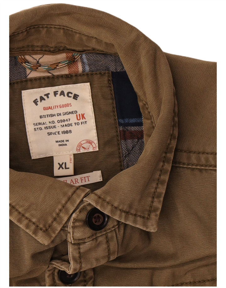 Fat Face Mens Regular Fit Utility Jacke UK 42 XL Braun Baumwolle