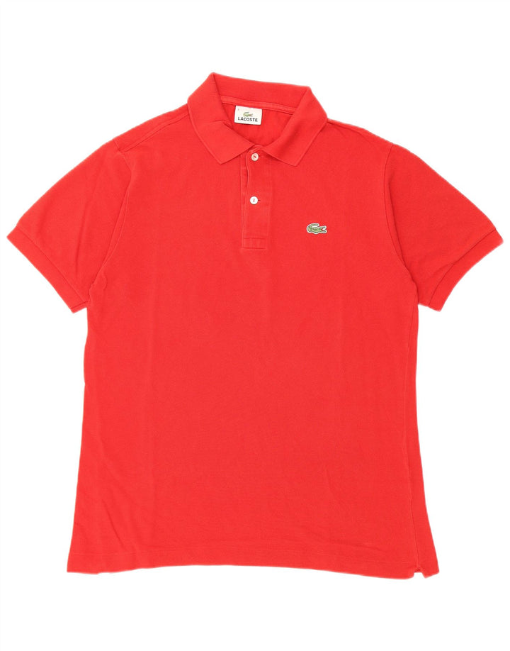 Lacoste Herren-Poloshirt, Größe 4, mittelrote Baumwolle