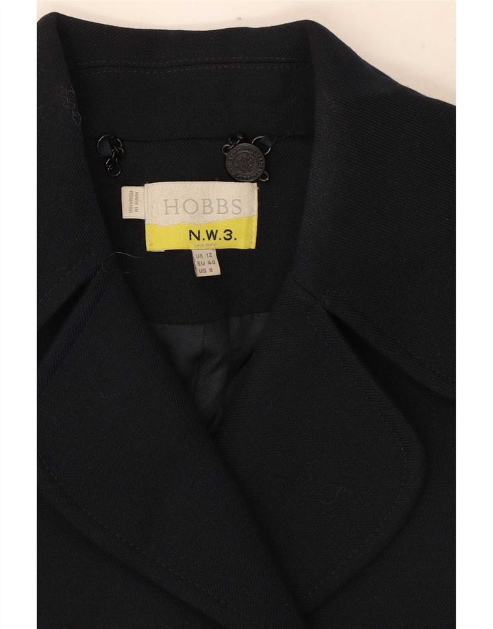 Hobbs Damen Pea Coat UK 12 Medium Marineblau Polyester