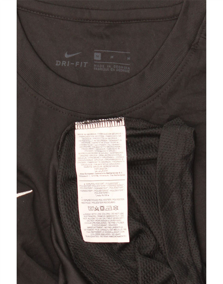 Nike Herren Dri Fit Top Langarm Medium Schwarz Polyester