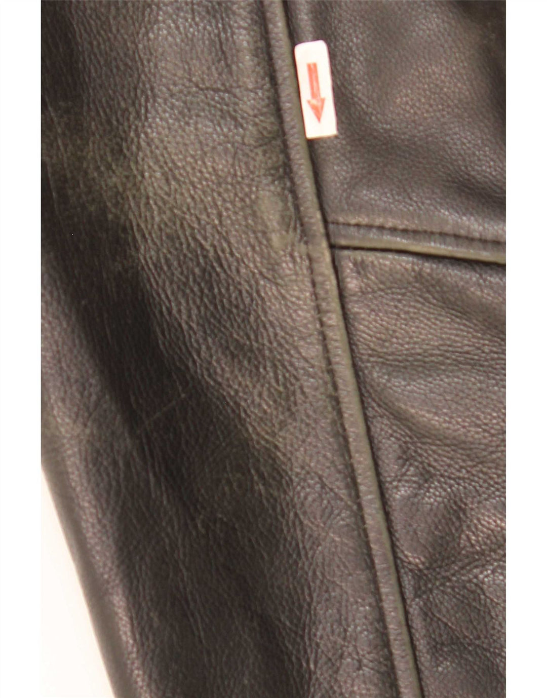 Vintage Herren Militärlederjacke UK 42 XL Schwarz