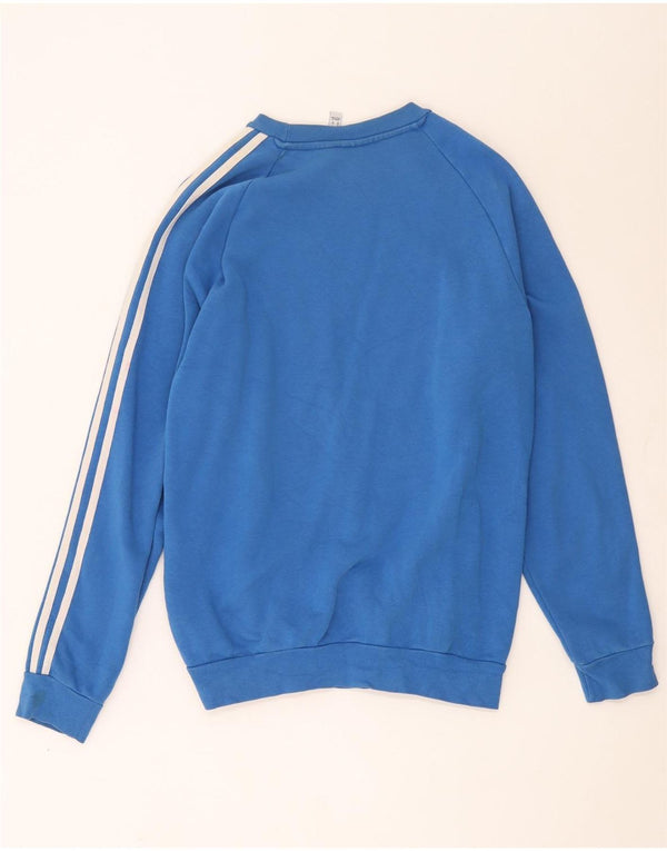 Adidas Herren Sweatshirt Pullover mittelblaue Baumwolle