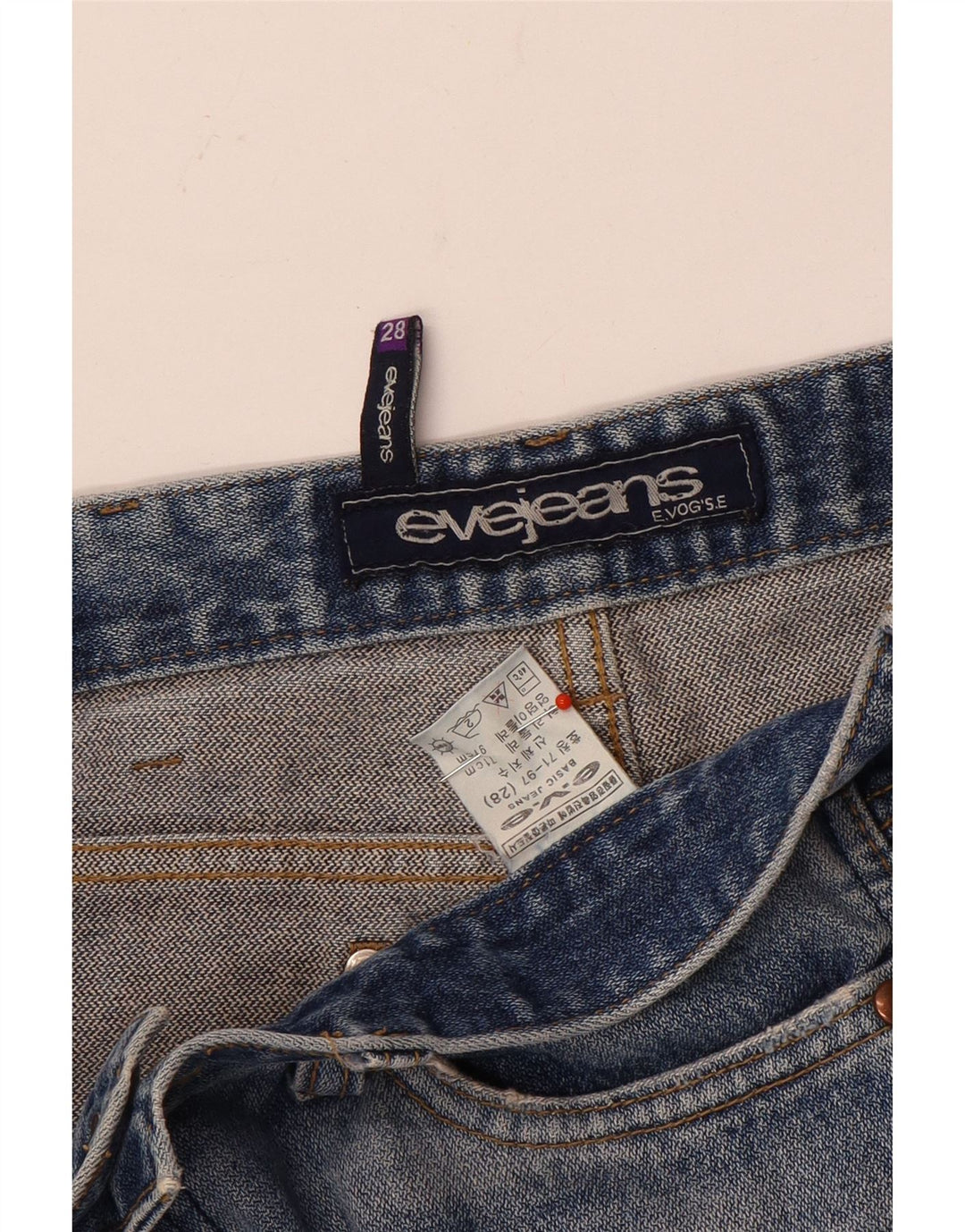 Vintage Damen Straight Jeans W28 L27 Blau