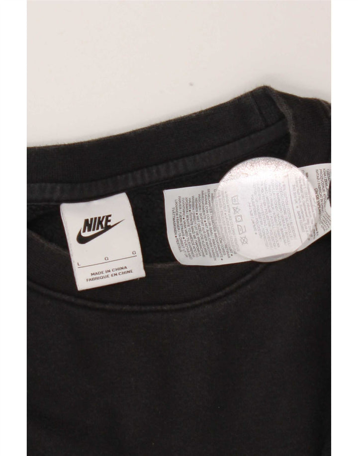 Nike Herren-Sweatshirt-Pullover, groß, schwarze Baumwolle