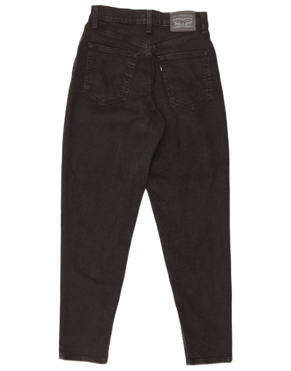 Levi's Damen Mom-Jeans mit hoher Taille, W25, L27, schwarze Baumwolle