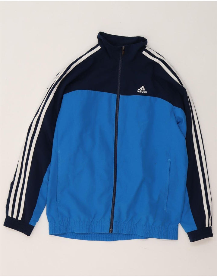 Adidas Jungen Climalite Trainingsanzug Top Jacke 13-14 Jahre Blau Farbblock