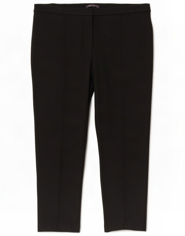 Marks & Spencer Damen Slim Casual Hose UK 22 3XL W44 L28 Schwarz Viskose