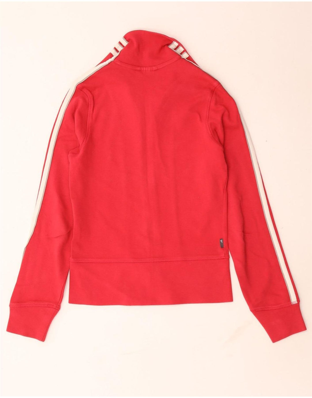 Adidas Damen-Trainingsanzug-Top-Jacke, UK 8, kleine rote Baumwolle