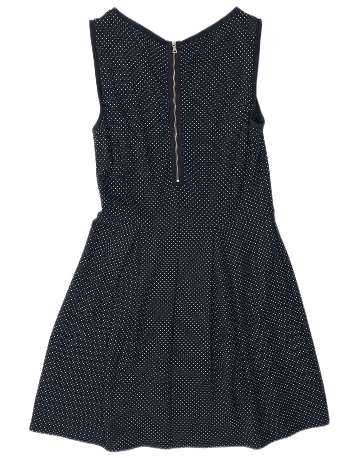 Max & Co. Ärmelloses A-Linien-Kleid für Damen, UK 12, mittelblau gepunktet