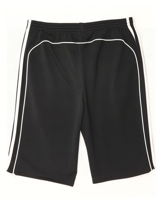 Adidas Bermuda-Sportshorts für Jungen, 11–12 Jahre, schwarzes Polyester