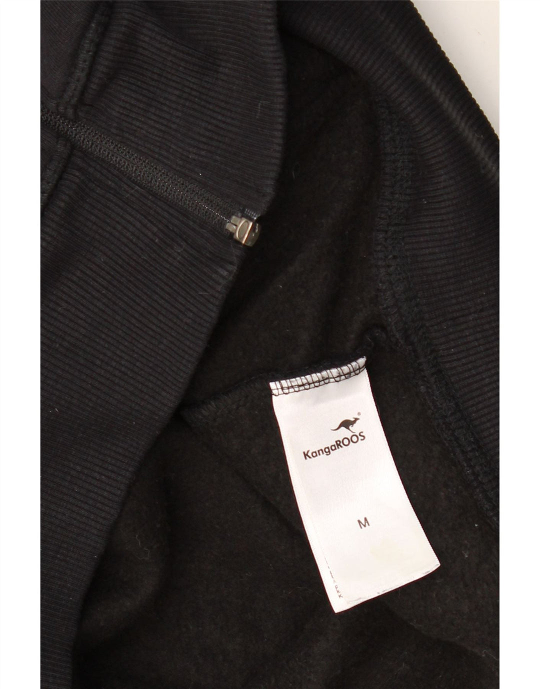 KANGAROOS Herren-Kapuzenpullover mit grafischem Reißverschluss, mittelschwarz, Baumwolle