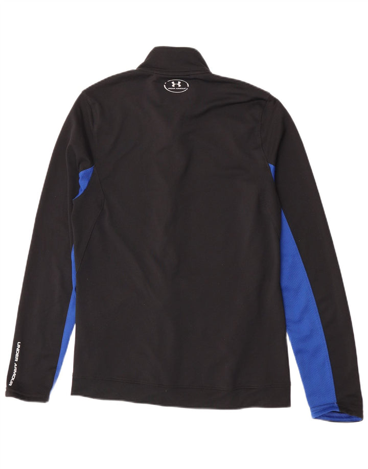 Under Armour Herren-Trainingsanzug-Top-Jacke aus mittelschwarzem Colourblock-Polyester