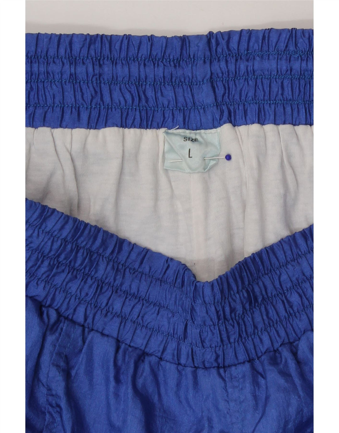 Vintage Herren-Trainingshose, Jogginghose, groß, blau, Polyamid
