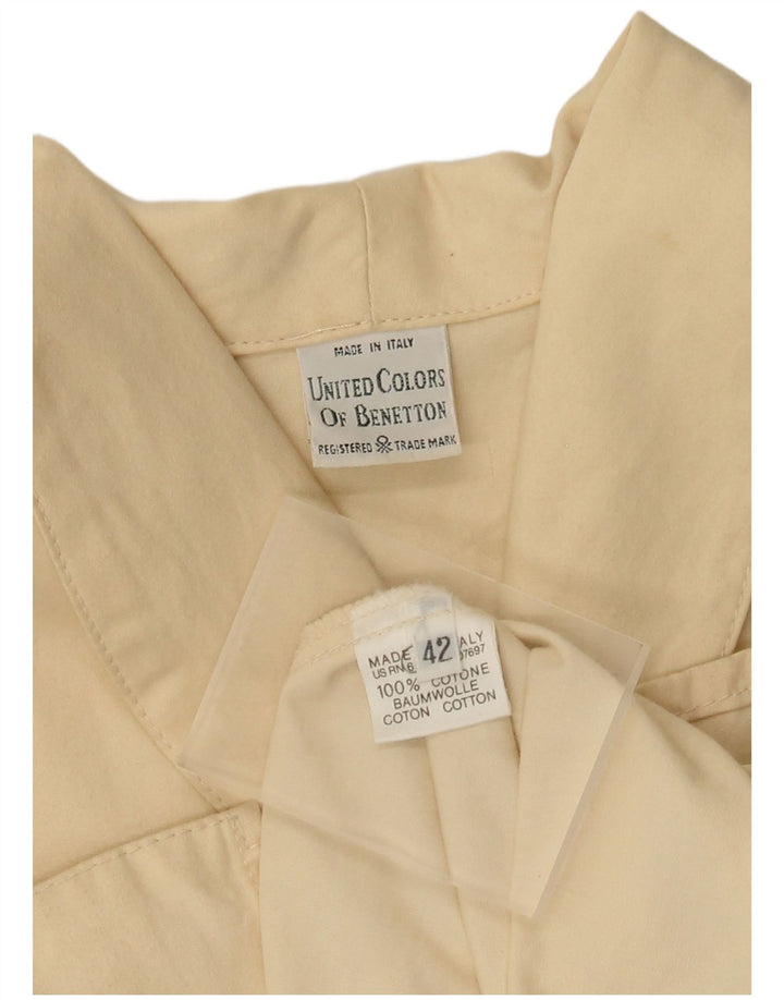 Benetton Damen Übergroßer Mantel IT 42 Mittelbeige Baumwolle