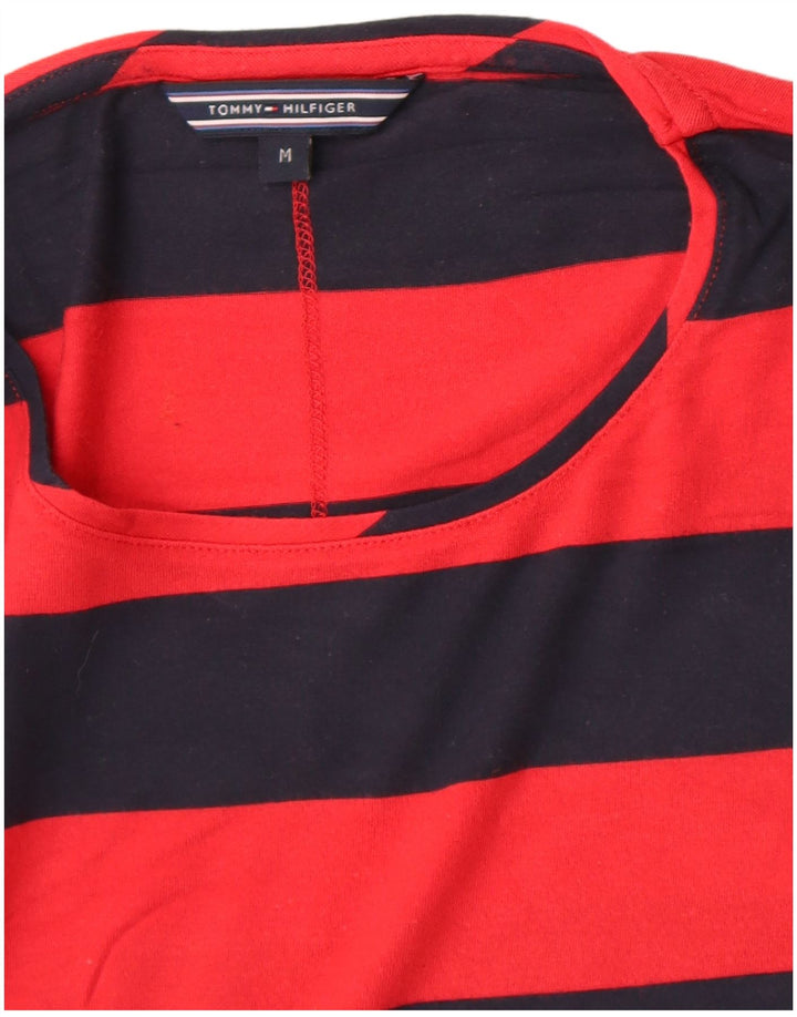 Tommy Hilfiger Damen T-Shirt Top UK 12 Mittelrot gestreift