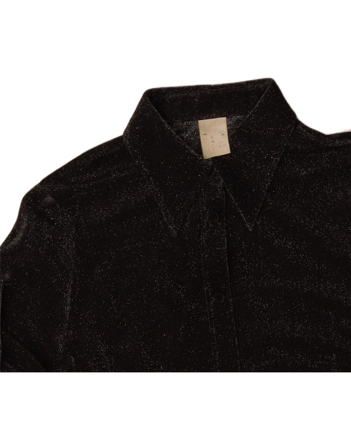 VINTAGE Womens Shirt Blouse EU 38 Medium Grey Polyamide Vintage Vintage and Second-Hand Vintage from Messina Hembry 
