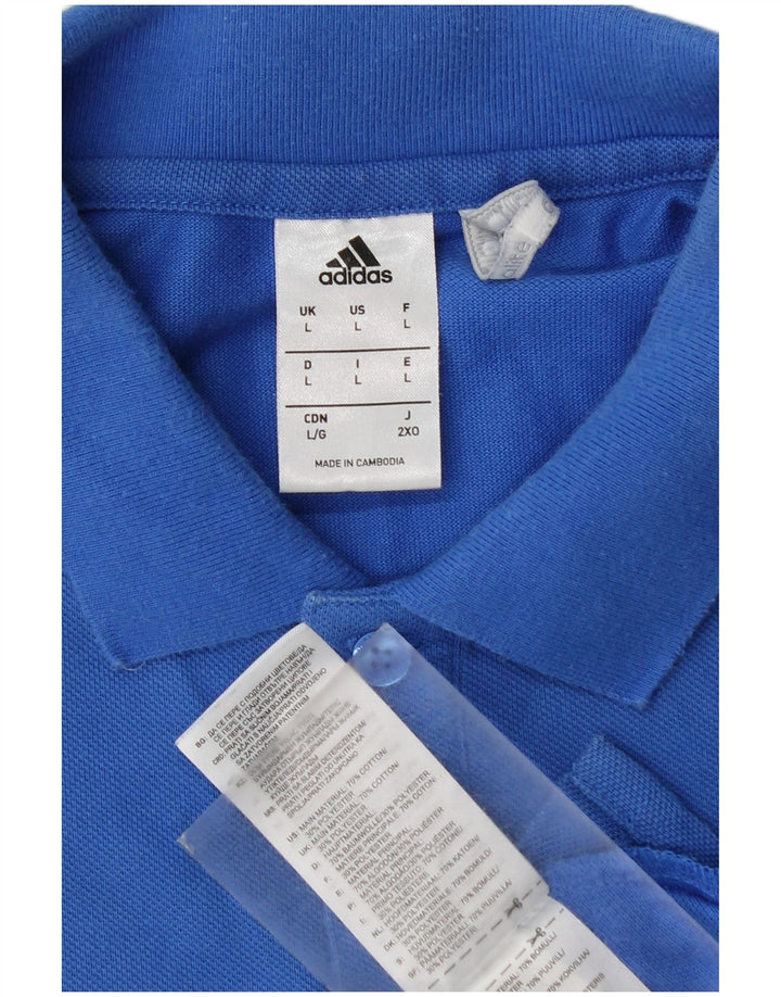 ADIDAS Herren Climalite Poloshirt Große blaue Baumwolle