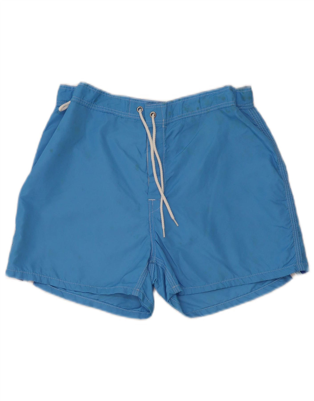 Sundek Herren-Badeshorts aus mittelblau gestreiftem Nylon