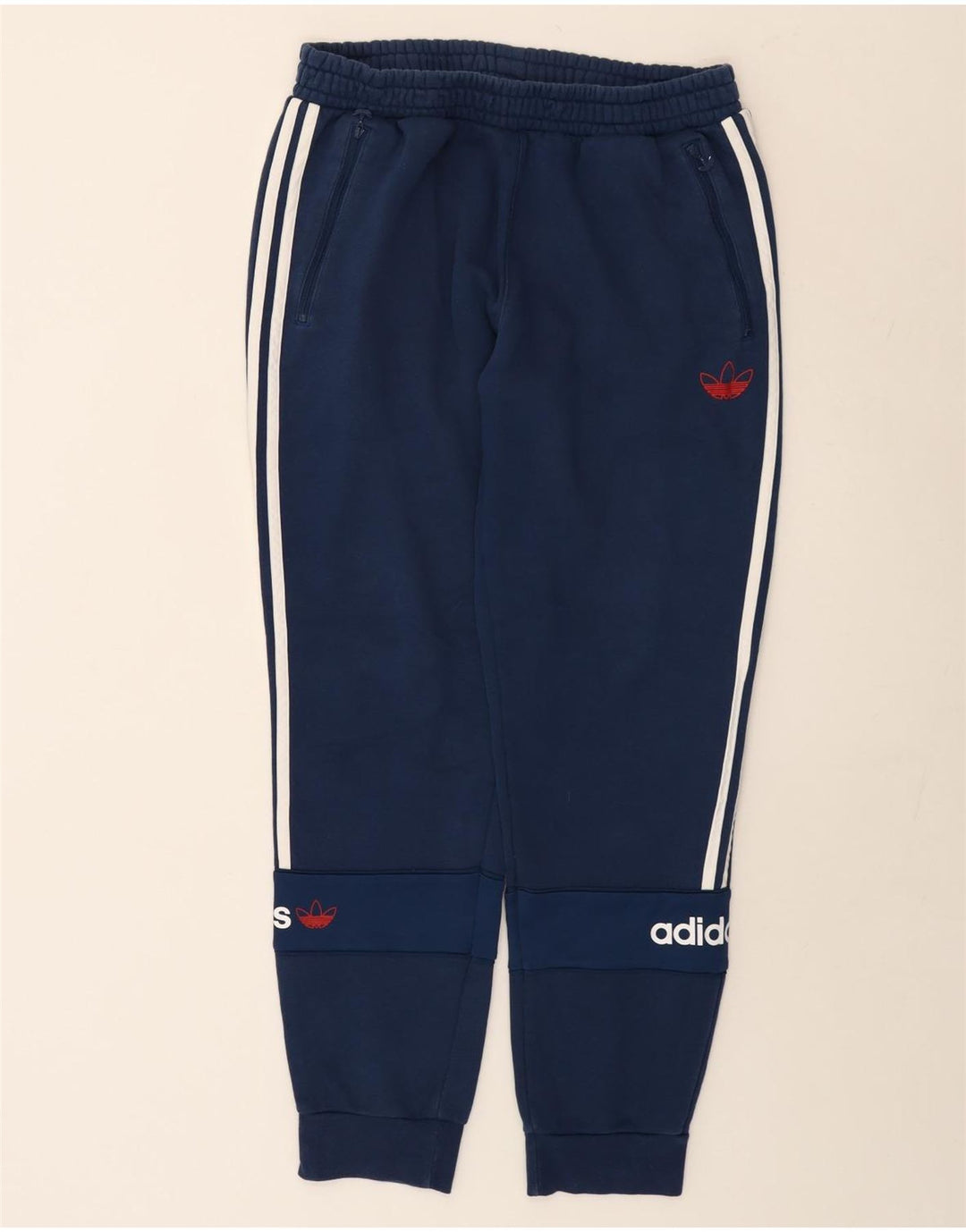 Adidas Herren-Trainingshose mit Grafik, mittelgroß, Marineblau