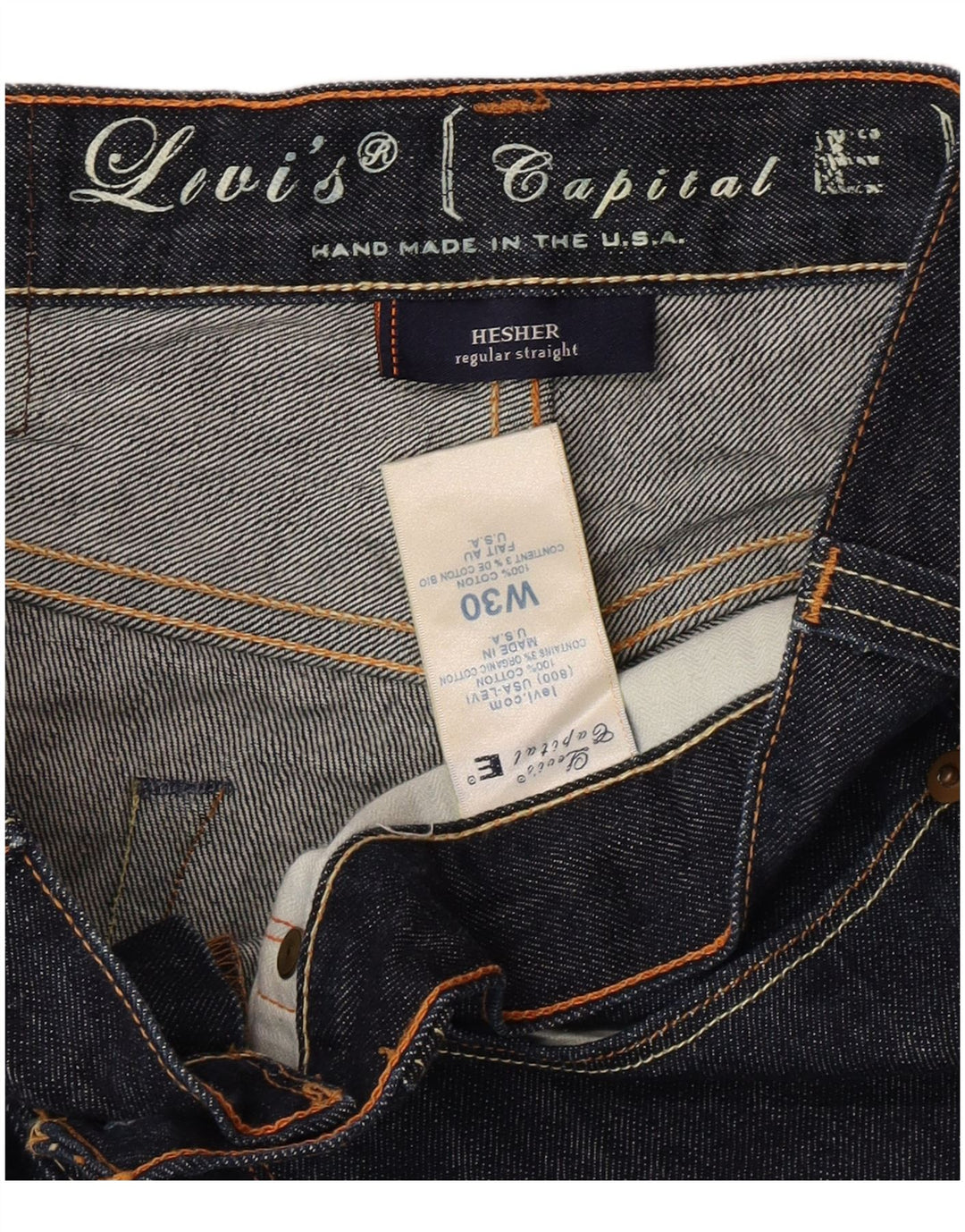 Levi's Damen Straight Jeans W30 L31 Marineblaue Baumwolle