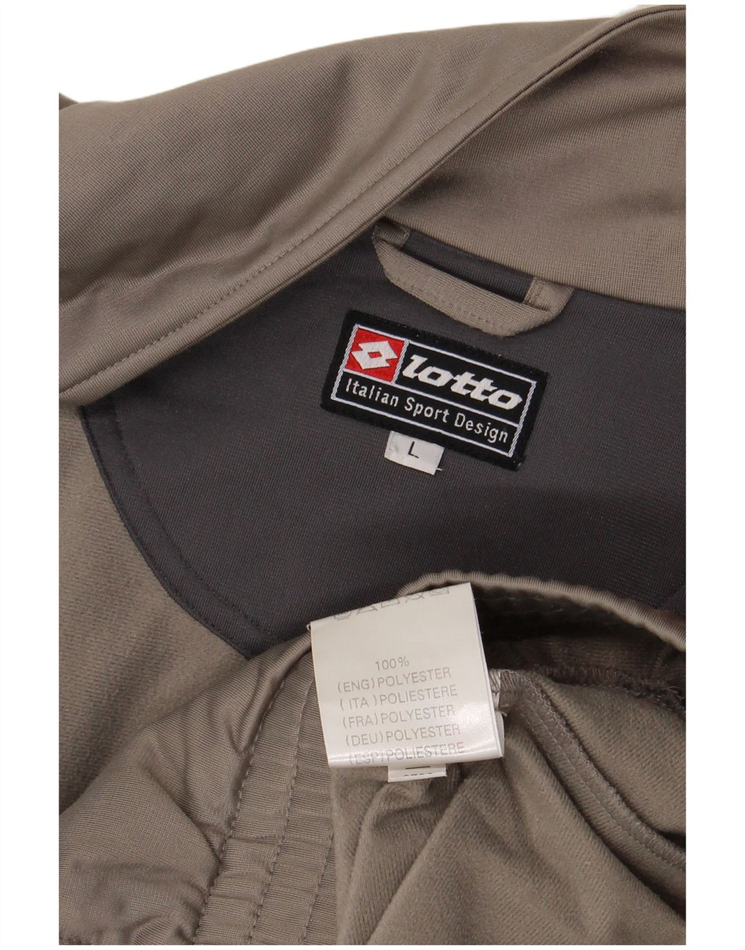 Lotto Herren-Trainingsanzug-Oberteil, Jacke, groß, Khaki, Polyester