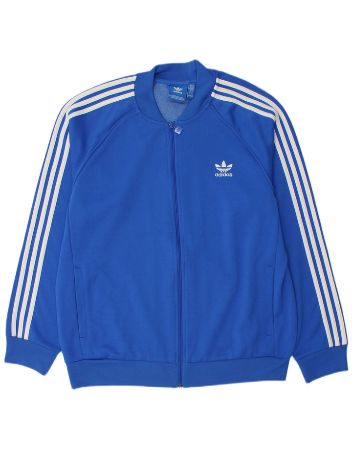 ADIDAS Herren Trainingsanzug Top Jacke XL Blau Polyester