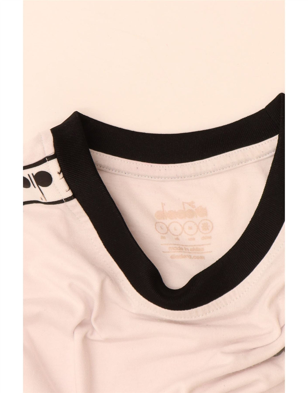 DIADORA Herren-T-Shirt mit Grafik, Größe L, aus weißer Baumwolle