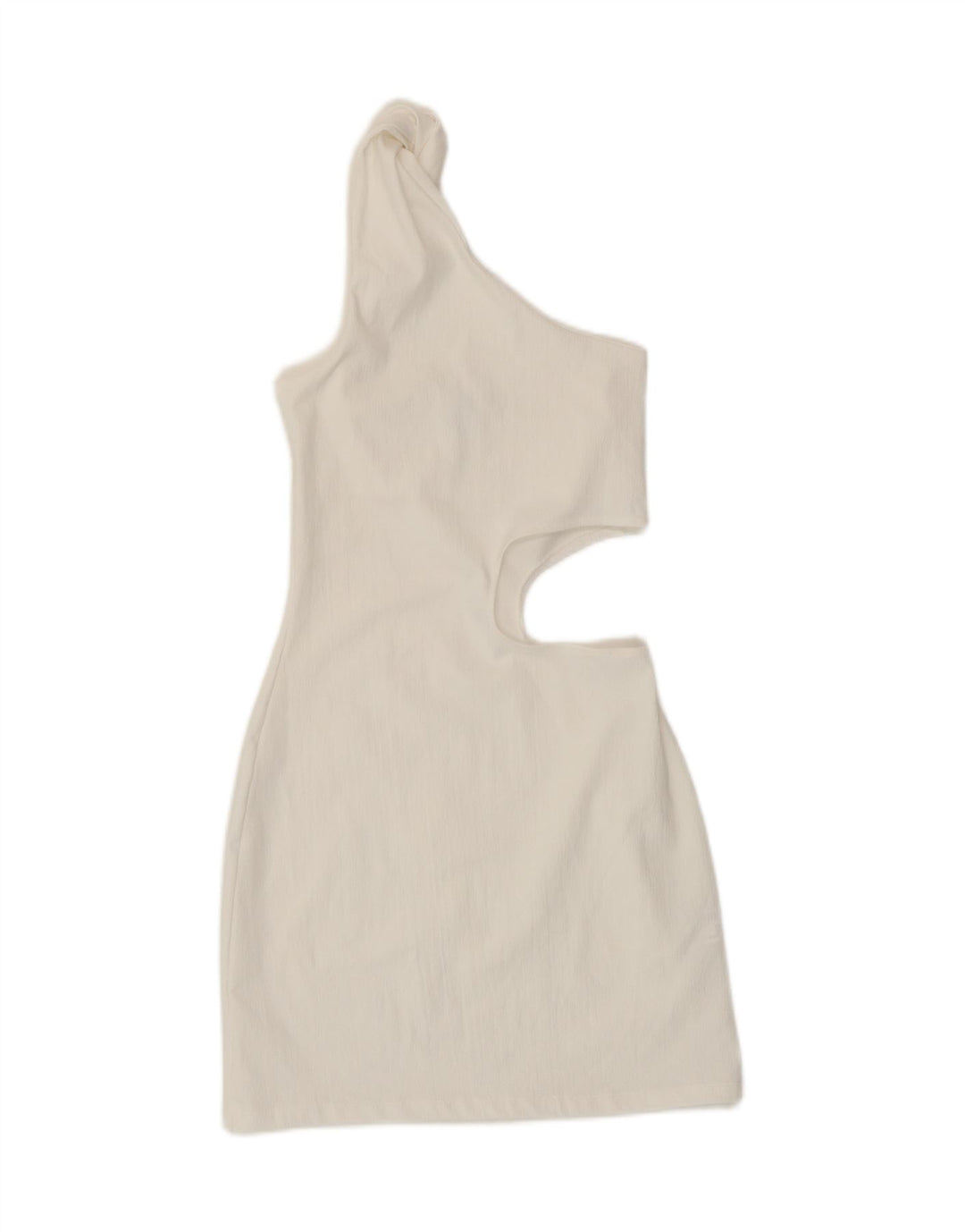 ZARA Womens One Shoulder Dress UK 12 Medium White Polyester Vintage Zara and Second-Hand Zara from Messina Hembry 