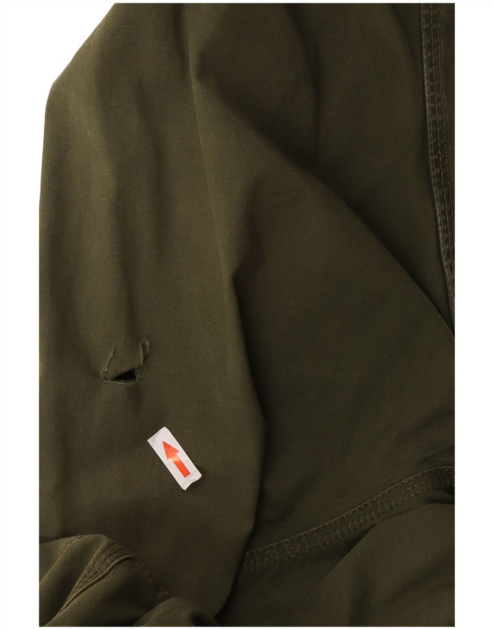 Diesel Herren-Parka mit Kapuze, UK 38, mittelgrüne Baumwolle