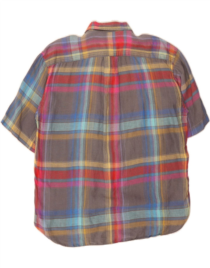 CARREL Mens Short Sleeve Shirt Size 41 Medium Multicoloured Check Cotton Vintage Carrel and Second-Hand Carrel from Messina Hembry 