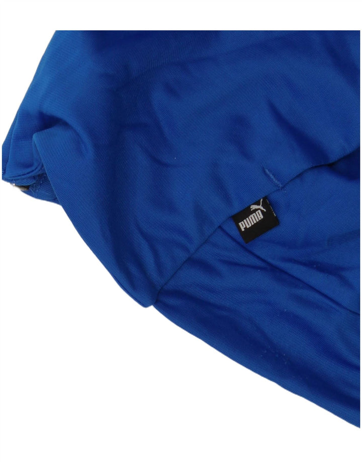 PUMA Jungen Grafik-Trainingsanzug-Top-Jacke, 11–12 Jahre, blaues Farbblockdesign