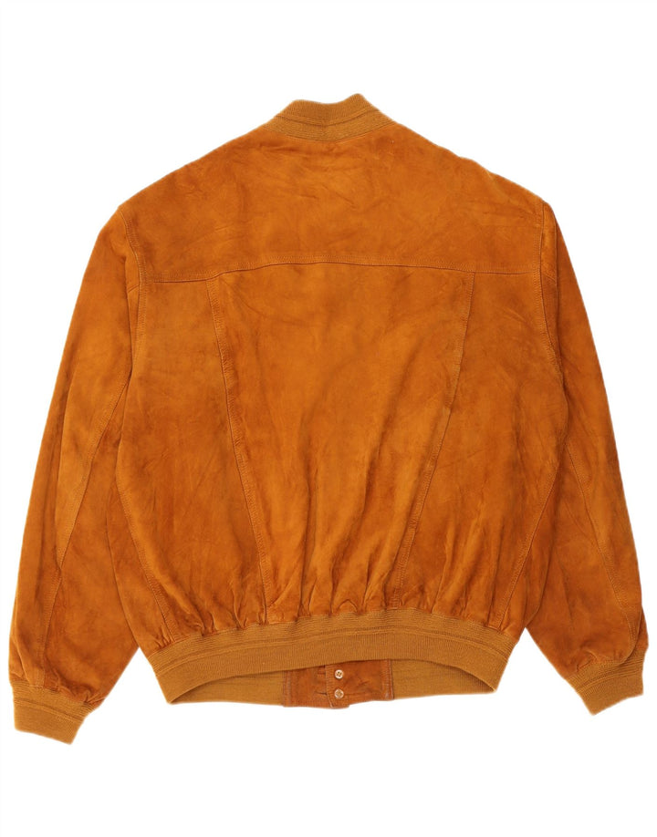 Vintage Herren Wildleder Bomberjacke IT 52 XL Braunes Leder
