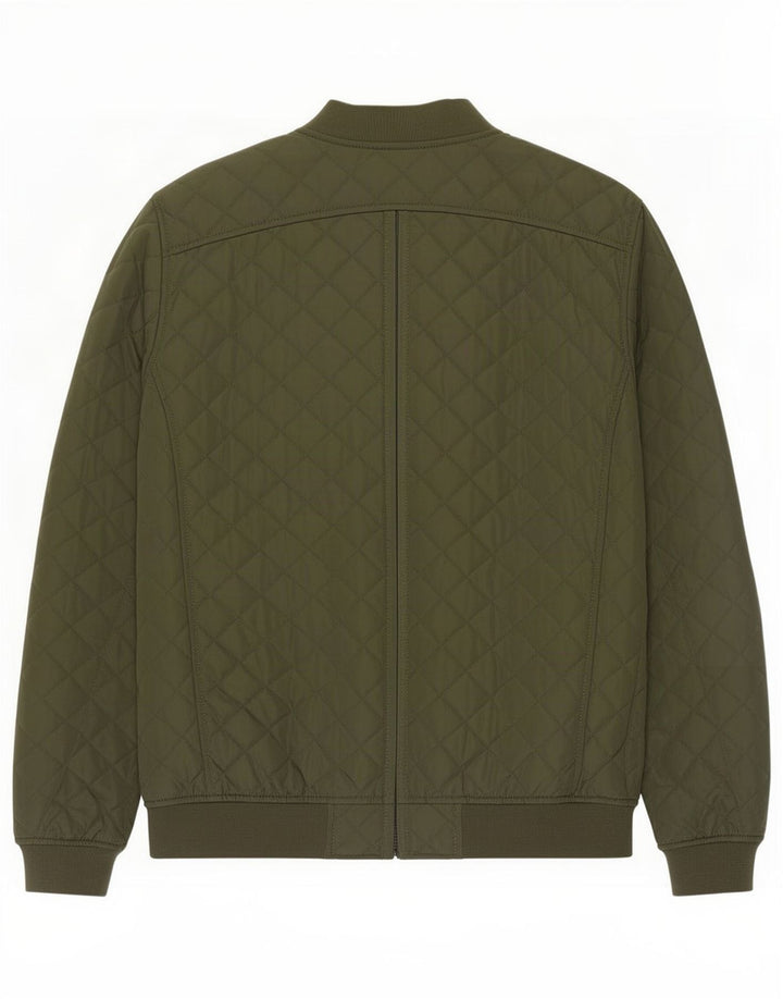 Zara Herren Steppjacke UK 42 XL Grün Polyester