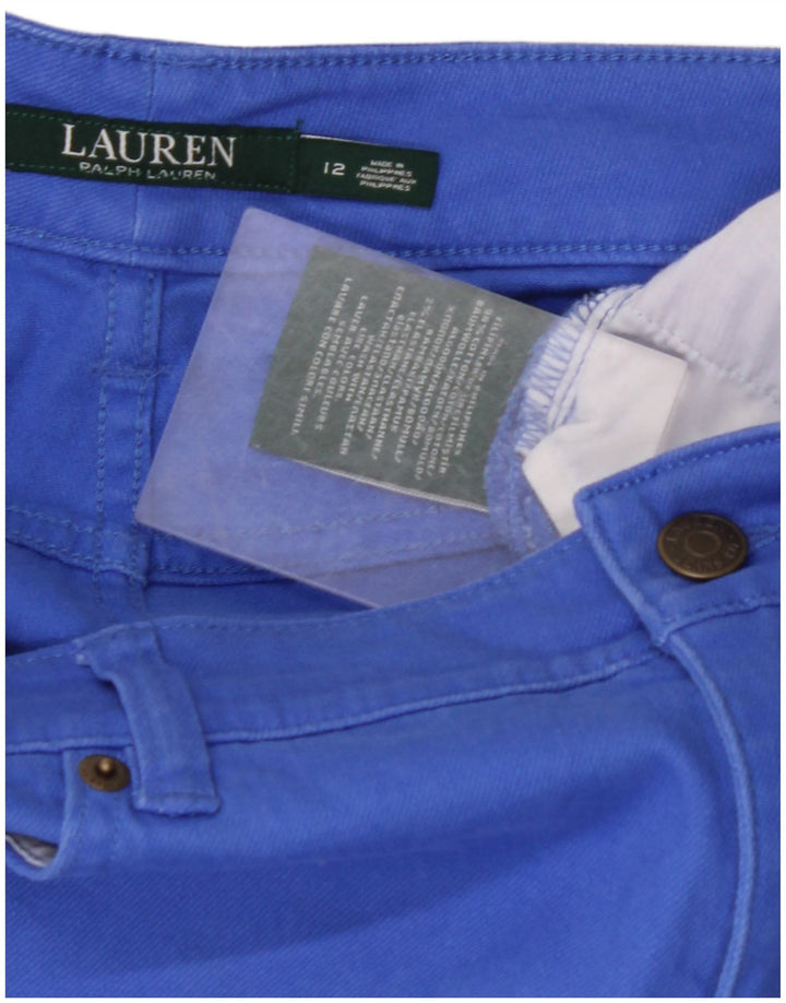 RALPH LAUREN Damen Slim Jeans US 12 Large W34 L32 Blaue Baumwolle