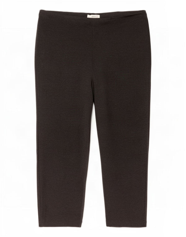 Marks & Spencer Damen-Hose, kurz geschnitten, UK 44, Größe L, W32, L25, graue Viskose