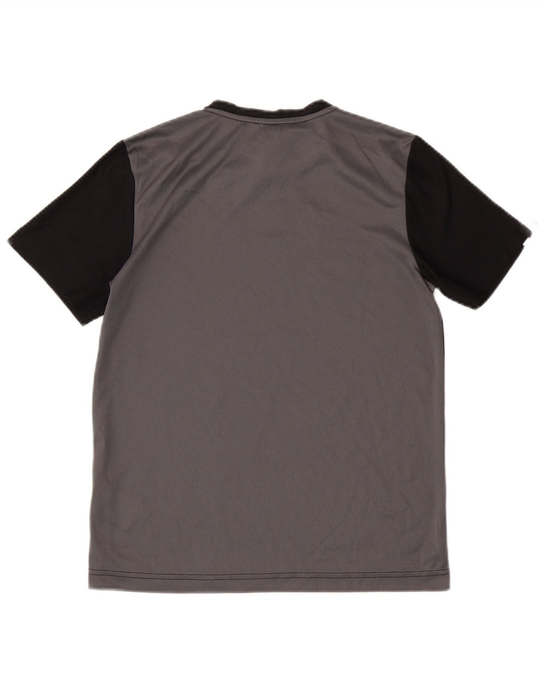 ADIDAS Boys T-Shirt Top 11-12 Years Black Colourblock Polyester