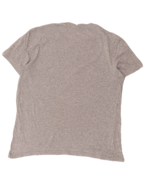 Champion Herren Rochester Graphic T-Shirt-Oberteil aus mittelgrau gefleckter Baumwolle
