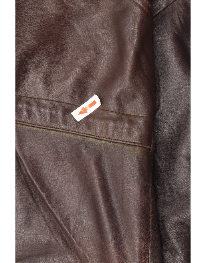 Vintage Herren Lederjacke UK 44 2XL Schwarzes Leder