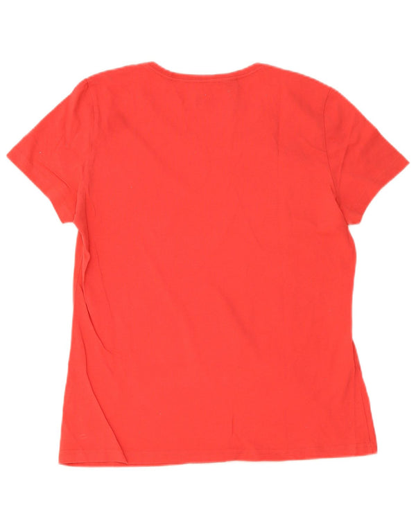 Adidas Damen Graphic T-Shirt Top UK 16/18 Large Rot