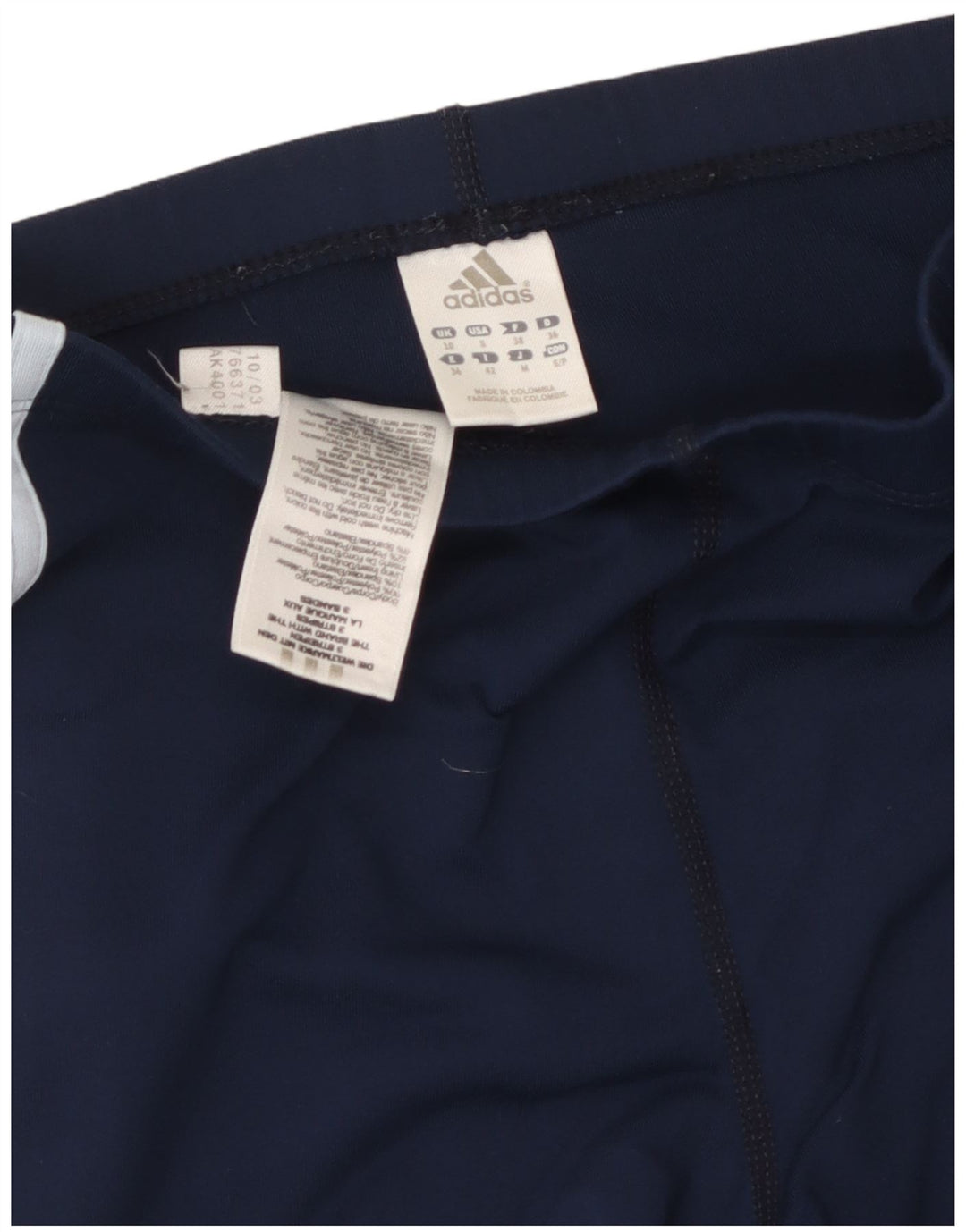 ADIDAS Damen Climalite Trainingshose UK 10 Small Marineblau