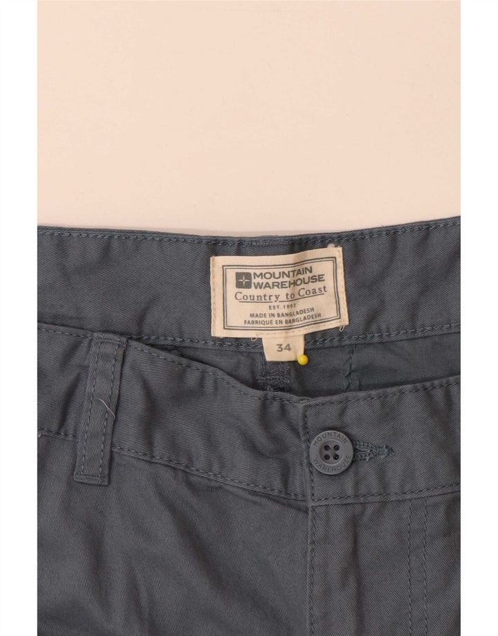 Mountain Warehouse Herren-Cargoshorts, W34, Größe L, Marineblau, Baumwolle