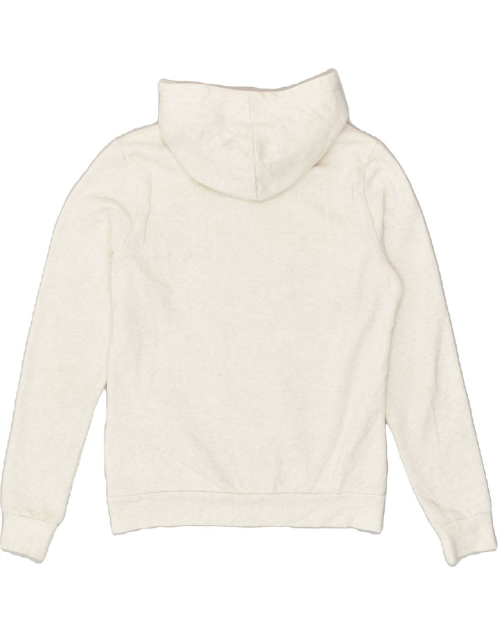 PUMA Womens Hoodie Jumper UK 10 Small Off White Cotton | Vintage Puma | Thrift | Second-Hand Puma | Used Clothing | Messina Hembry 