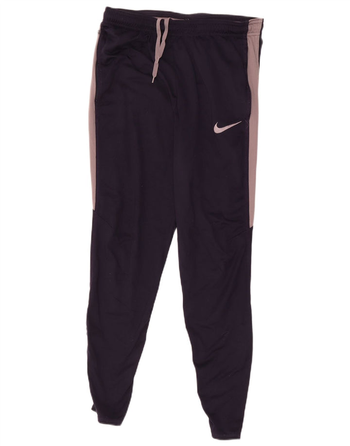 Nike Damen-Trainingshose, UK 14, Größe L, Marineblau, Farbblock-Polyester