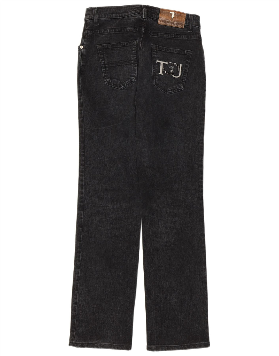 Trussardi Damen Straight Jeans W26 L29 Grau