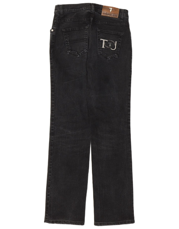 Trussardi Damen Straight Jeans W26 L29 Grau