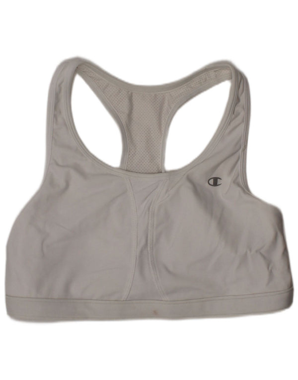 Champion Damen Sport-BH-Oberteil XL, weißes Nylon, Sport